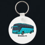 Porte-clés Illustration d'un autobus à passagers moderne<br><div class="desc">Tous à bord du bus passager ! Rejoignez le voyage dans un style amusant de dessin animé.</div>