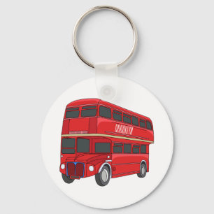 Porte-clés Illustration d'un bus à deux étages