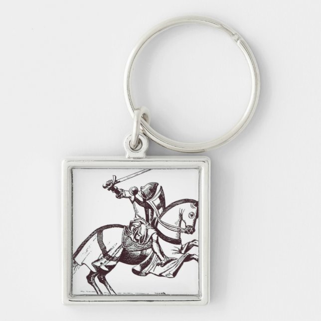 Porte-clés Illustration d'un chevalier Templar (Devant)