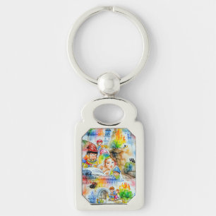 Porte-clés Illustration d'un conte de fées de Whimsical