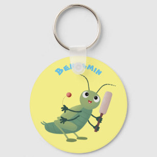 Porte-clés Illustration d'un insecte du cricket vert mou
