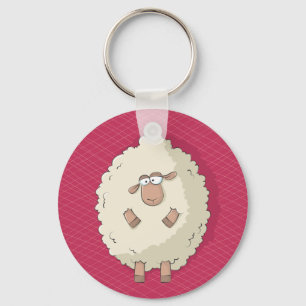 Porte-clés Illustration d'un mouton géant mignon et drôle