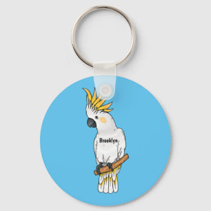 Porte-clés Illustration d'un oiseau de cokatoscope à crête de
