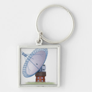 Porte-clés Illustration d'un radiotélescope