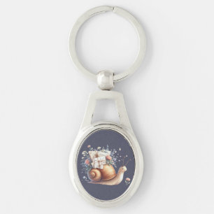 Porte-clés Illustration florale pastel de courriel mignon esc