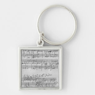 Porte-clés Illustration musicale manuscrite