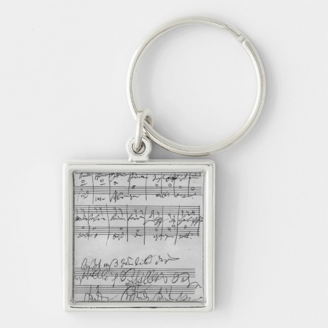 Porte-clés Illustration musicale manuscrite (Devant)