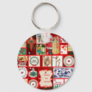 Porte-clés Illustrations de Noël Amusement des Fêtes de fin d