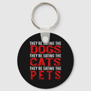 Porte-clés Ils mangent les chiens les chats les animaux domes