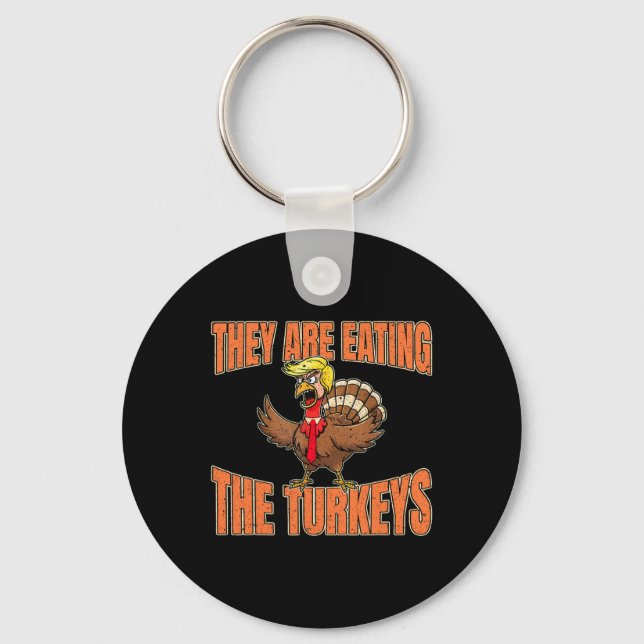 Porte-clés Ils Mangent Les Dindons Thanksgiving Trump Van (Recto)