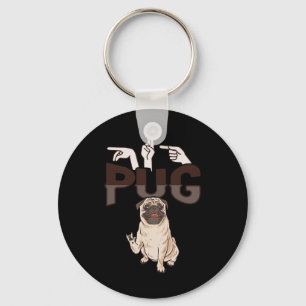 Porte-clés Ily Pug Langue Des Signes Gestuelle Sourds Perte A
