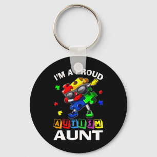 Porte-clés I'm A Proud Autism Aunt Autism Aware Dabbing P