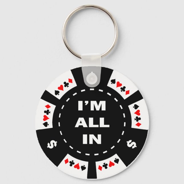 Porte-clés I'm All In Poker Chip (Recto)