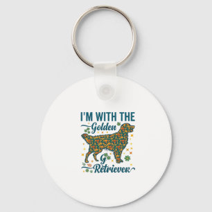Porte-clés Im Chien Golden Retriever Halloween Citrouilles Fe