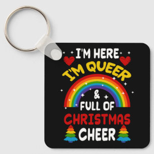 Porte-clés Im Ici Joyer Noël LGBTQ Gay pride Arc-en-ciel