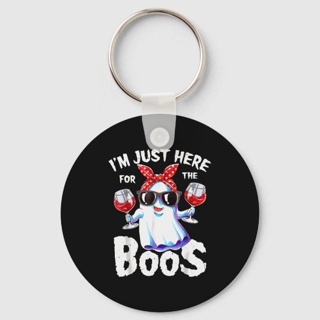 Porte-clés I'm Just Here For The Boos Halloween Women Ghost C (Recto)