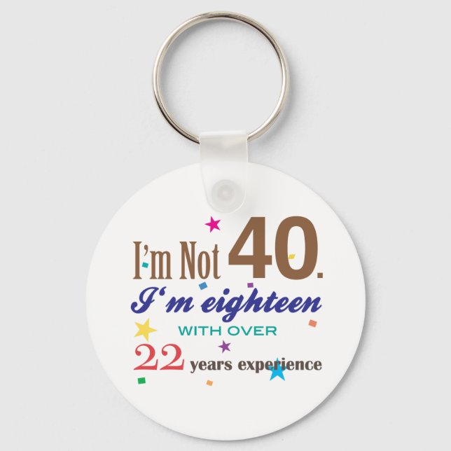 Porte-clés I'm Not 40 - Funny Birthday Gift (Recto)