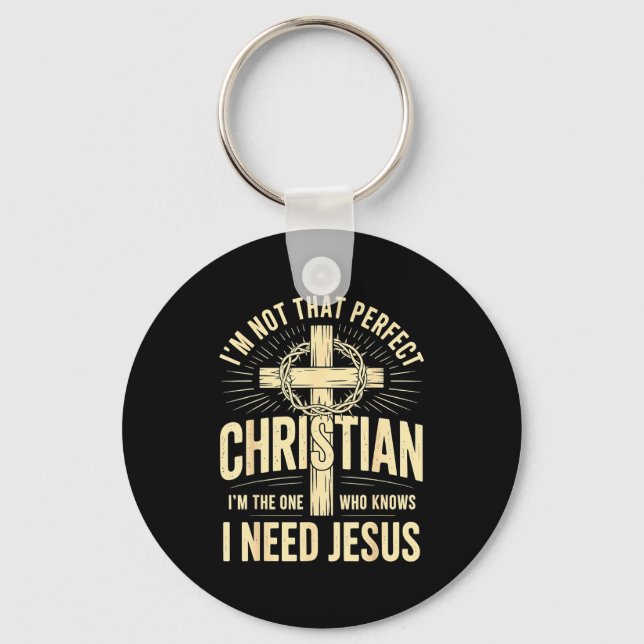 Porte-clés I'm Not That Perfect Christian Jesus  (Recto)