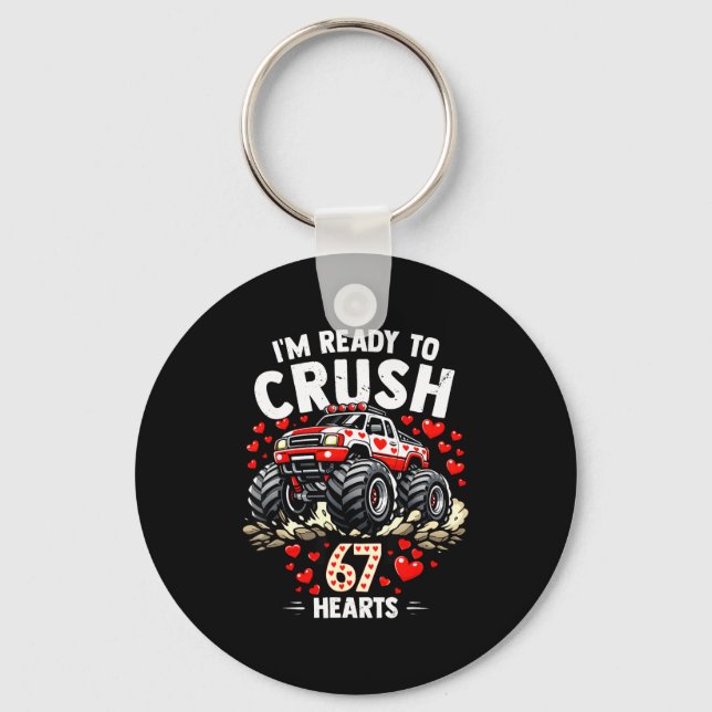 Porte-clés I'm Ready To Crush 67 Hearts Truck Valentines Day  (Recto)