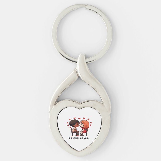 Porte-clés Im Stuck On You Classic Love Design  (Devant)