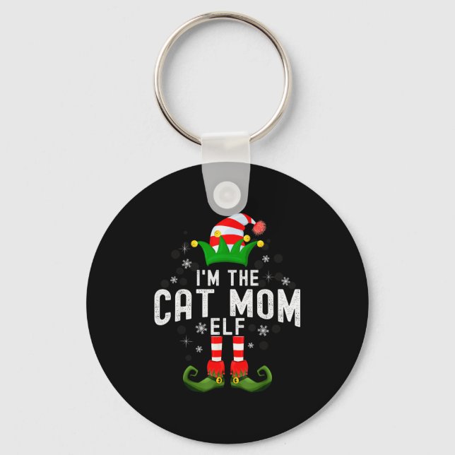 Porte-clés I'm The Cat Mom Elf Christmas Family Pjs Costume  (Recto)