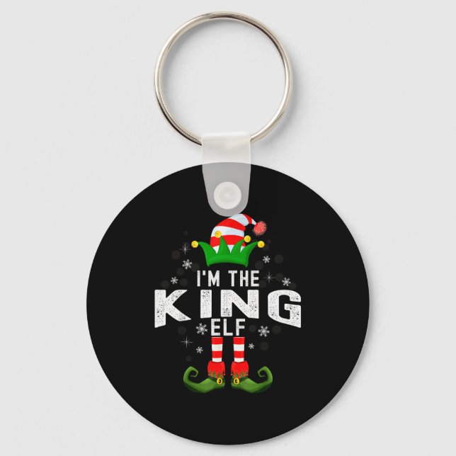 Porte-clés I'm The King Elf Christmas Family Pjs Costume  (Recto)