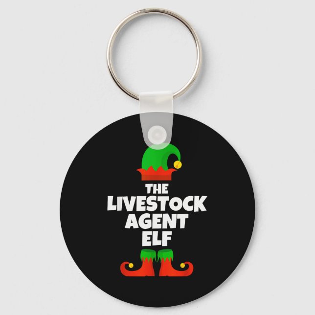 Porte-clés I'm The Livestock Agent Elf Family Pajama Christma (Recto)