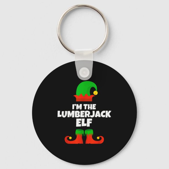 Porte-clés I'm The Lumberjack Elf Family Pajama Christmas Fun (Recto)