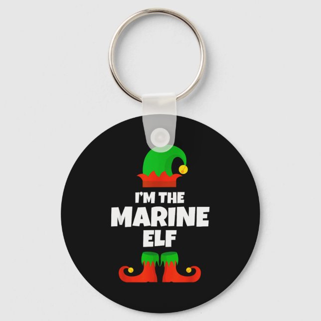 Porte-clés I'm The Marine Elf Family Pajama Christmas Biology (Recto)