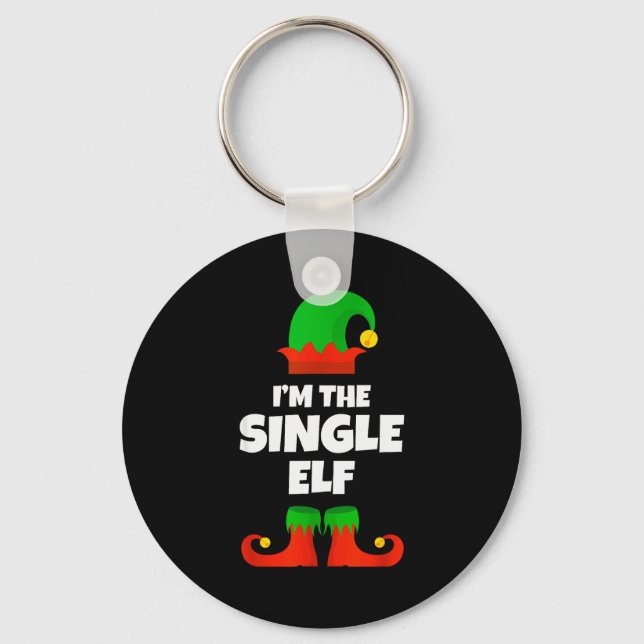 Porte-clés I'm The Single Elf Family Pajama Christmas Funny  (Recto)