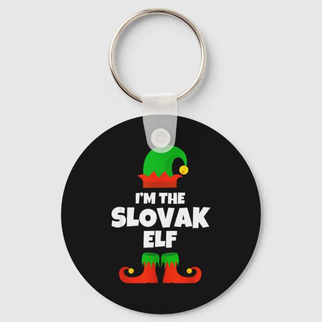 Porte-clés I'm The Slovak Elf Family Pajama Christmas Funny S (Recto)