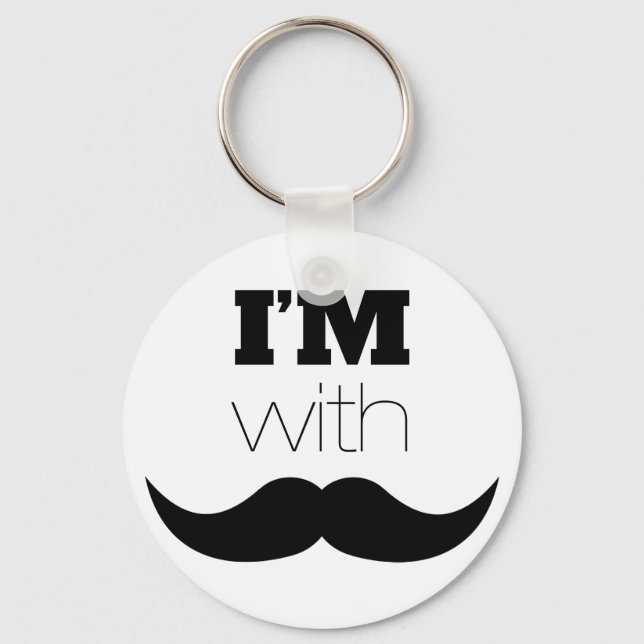 Porte-clés I'm With Mustache (Recto)