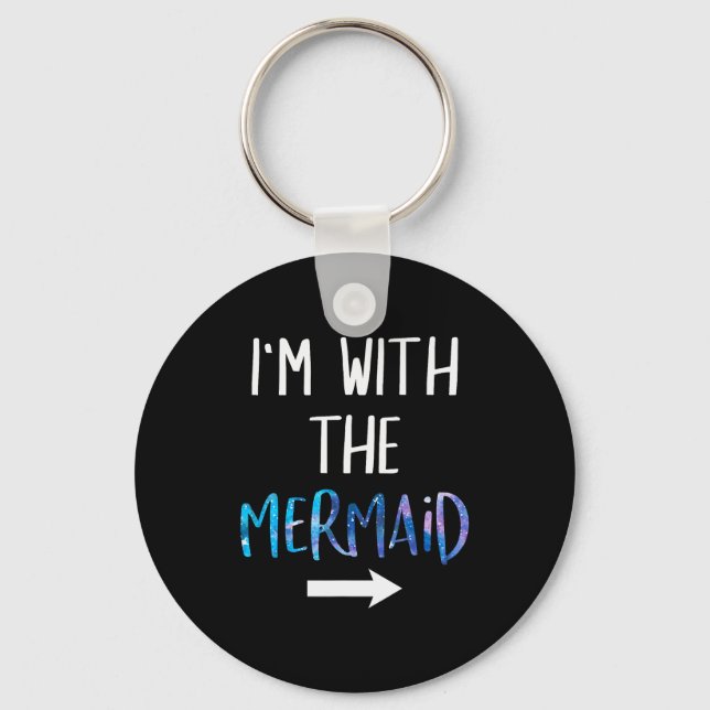 Porte-clés I'm With The Mermaid Funny Lazy Mermaid Halloween  (Recto)