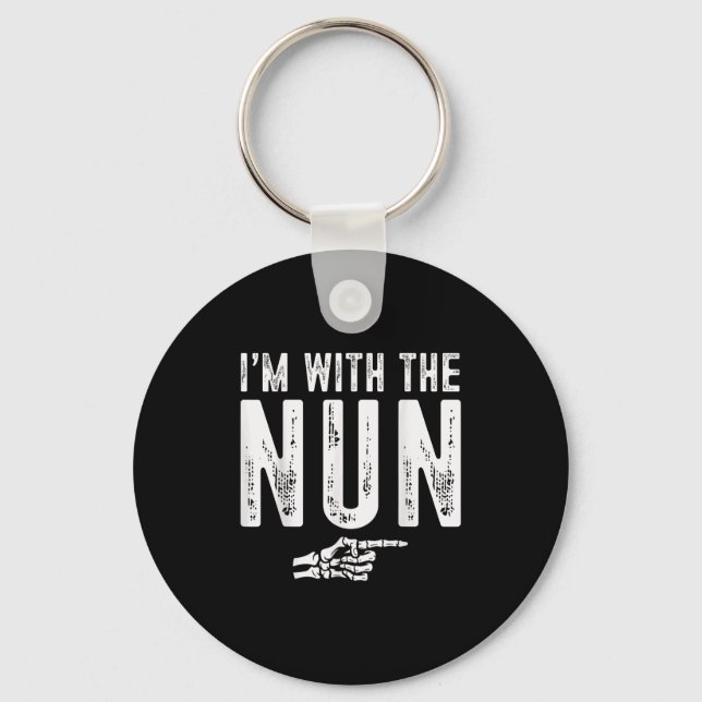 Porte-clés I'm With The Nun Easy Costume Halloween Couples Ma (Recto)
