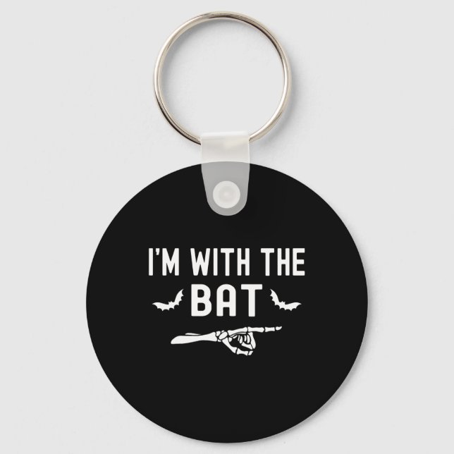 Porte-clés I'm With The T Funny Skeleton Halloween Matching C (Recto)
