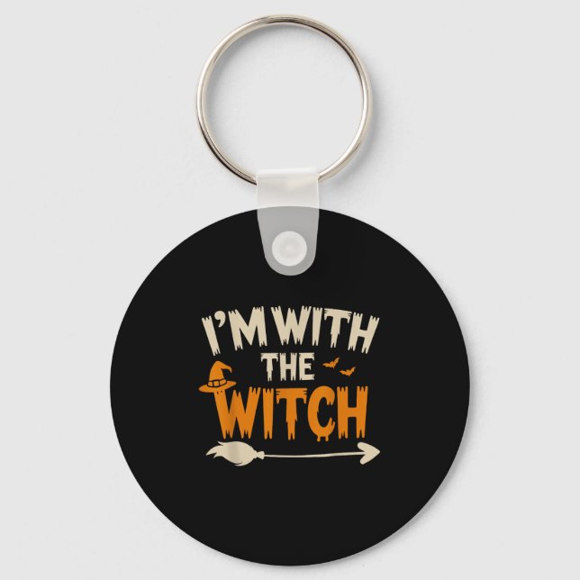 Porte-clés I'm With The Witch Funny Husband Halloween Costume (Recto)