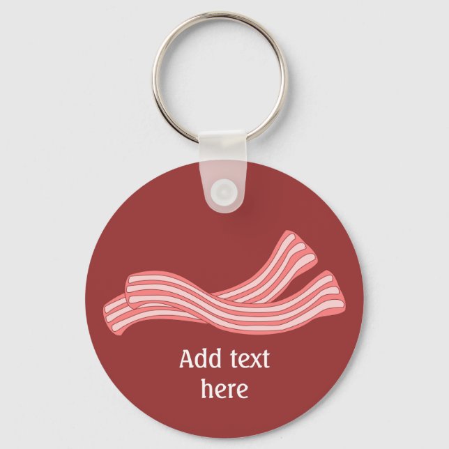 Porte-clés Image Bacon Rashers - Personnaliser It (Recto)