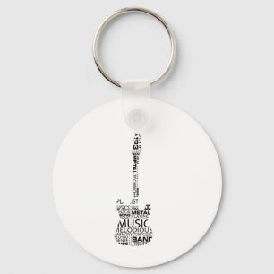 Porte-clés image de musique de noir de suffisance de mot de