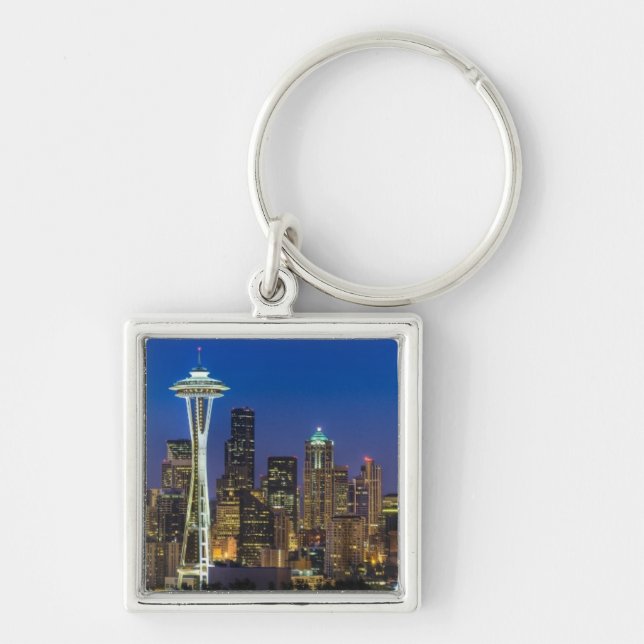Porte-clés Image d'horizon de Seattle en quelques heures de (Devant)