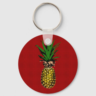 Porte-clés Image Newsprint ananas