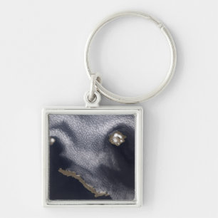 Porte-clés Image satellite d'île de Semisopochnoi