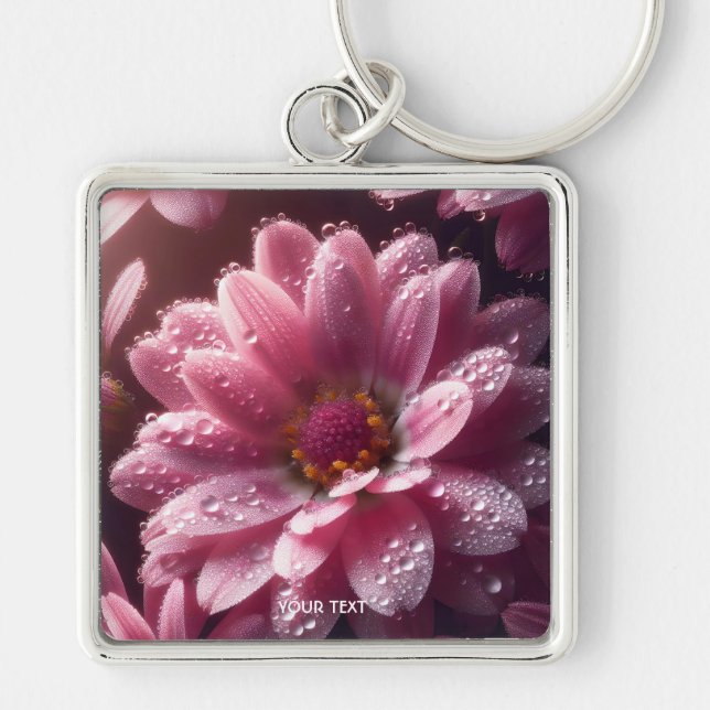 Porte-clés Imaginaire Beau Rosé Fleur Dew (Devant)