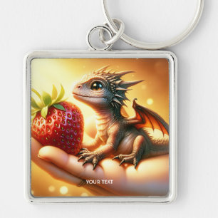Porte-clés Imaginaire Bébé mignon Dragon fraise