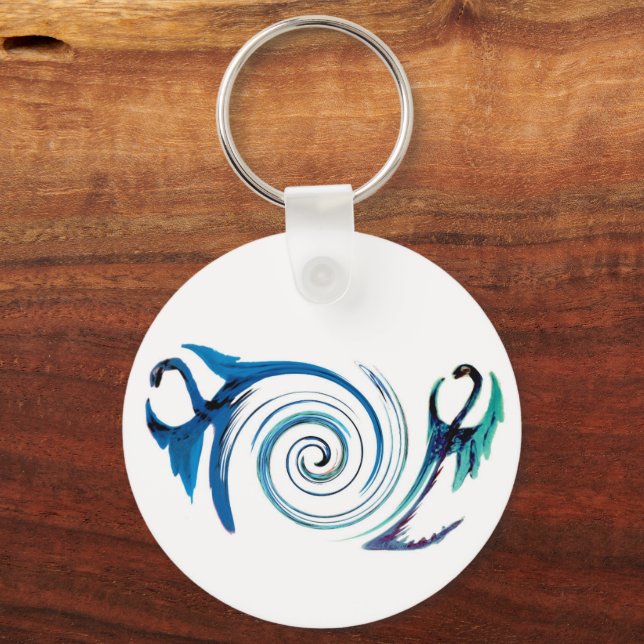 Porte-clés Imaginaire Cool animal Bleu dragons (Recto)