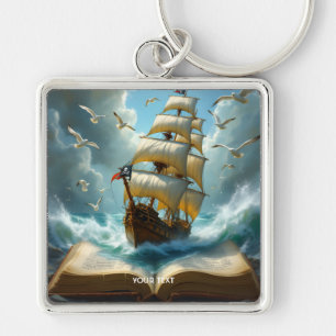 Porte-clés Imaginaire Cute Ship Ocean Book