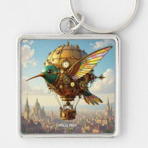 Porte-clés Imaginaire Cute Steampunk Bird Sky