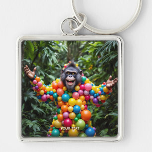 Porte-clés Imaginaire Joli Singe Coloré