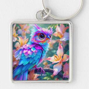 Porte-clés Imaginaire mignon orchidée Oiseau exotique