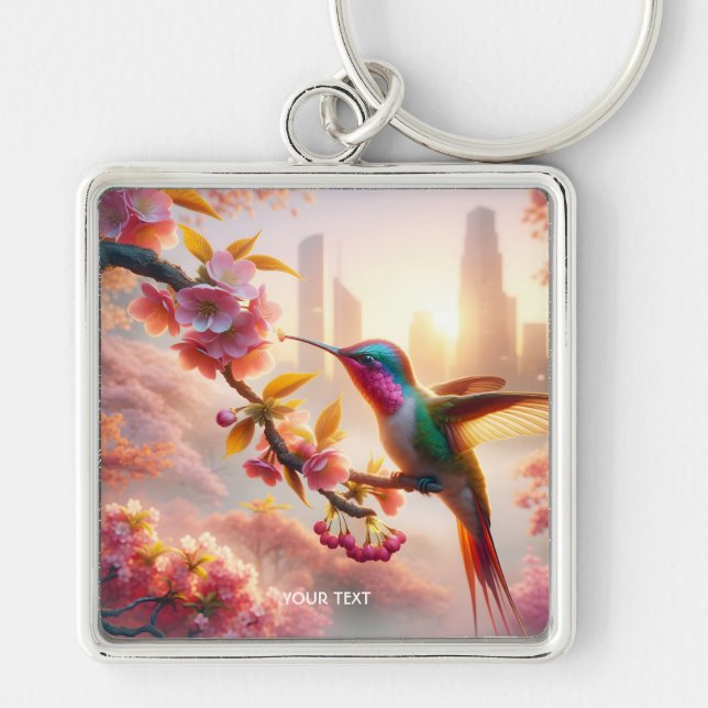 Porte-clés Imaginaire mignonne Sakura Bird City (Devant)