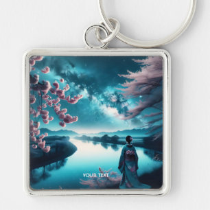 Porte-clés Imaginaire Mignonne Sakura Fille Nuit
